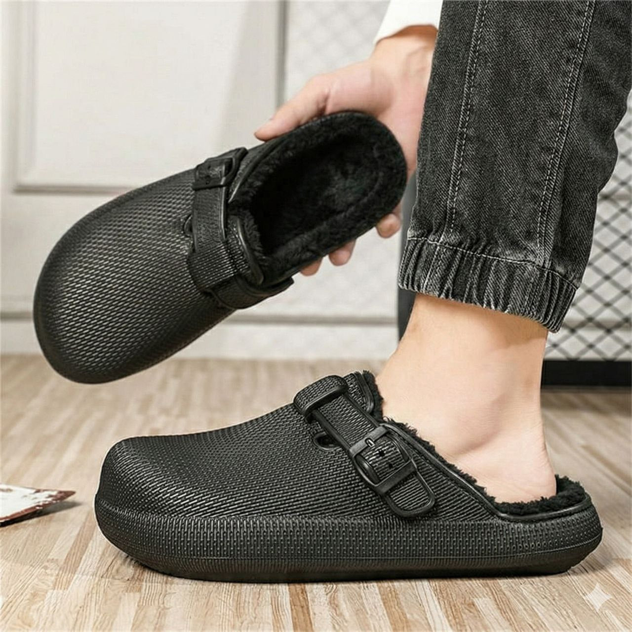 Cozy Faux-Fur Comfort Clogs